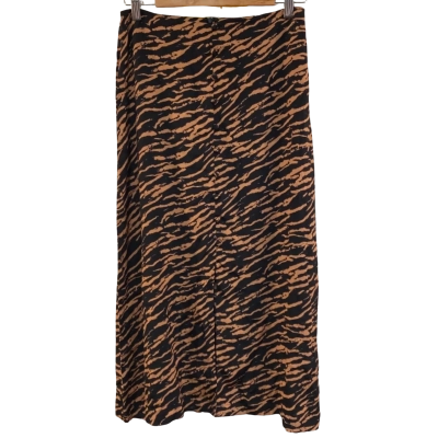 Tokito Womens  Size 10 Maxi Skirt Animal print / Black  / Brown RRP $69.95