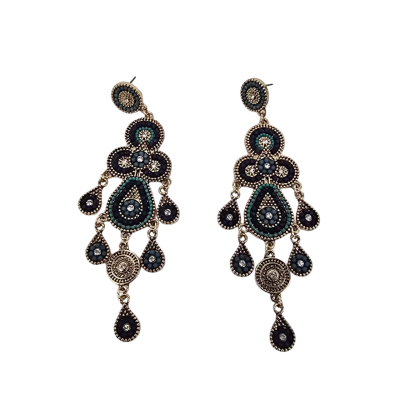  Womens Earrings Blue Boho/Gypsy  Style Drop Earrings 10cm length