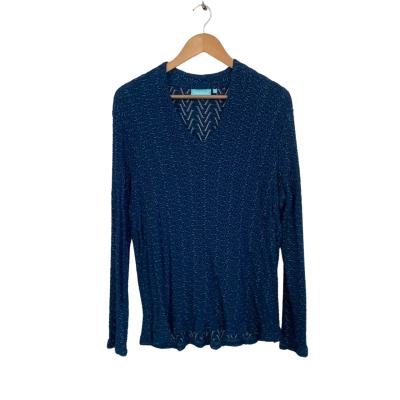Blue Illusion Womens  Size XXL Jumper Teal / White 