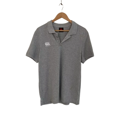 Canterbury Mens  Size L Polo Shirt Grey 