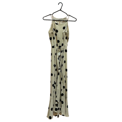 Forcast Womens  Size 12 Maxi Dress Cream / Polka Dot 