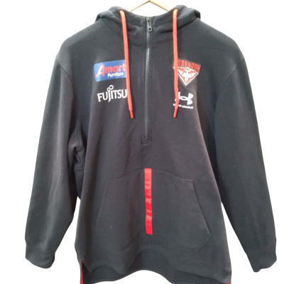 Men's Size L Black And Red Under Armour Essendon Hoodie 