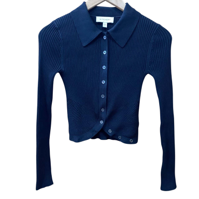 Witchery Black Ribbed Top Size XXS