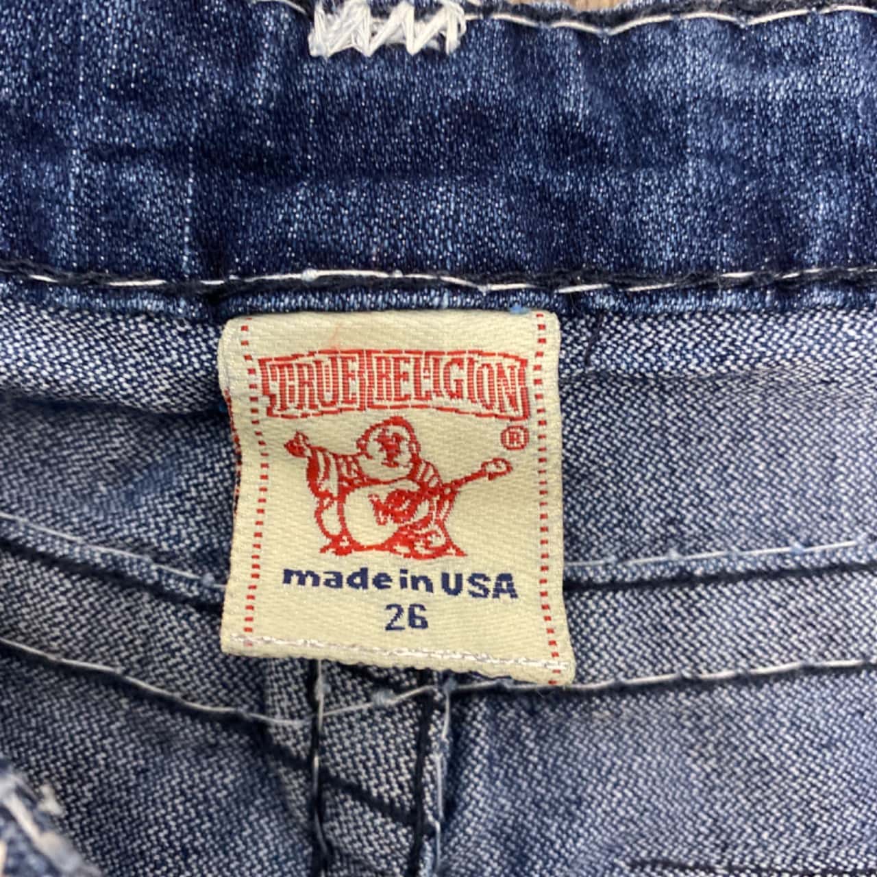 True Religion Joey Super T Womens Size 26 Blue Made In USA(s
