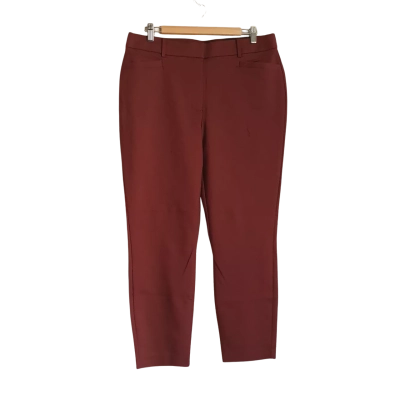 Basque Womens  Size 10 Straight Leg Pants Maroon BN