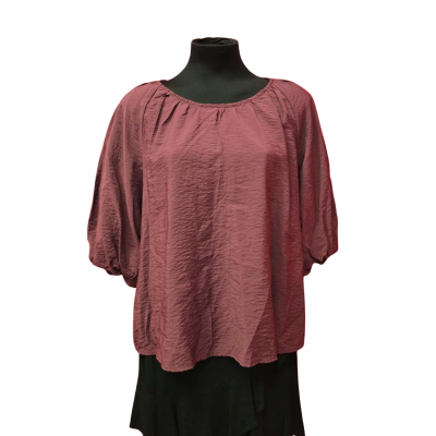 **Suzannegrae Womens  Size 12 Claret Coloured Top With Blousy Sleeves