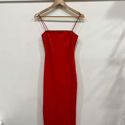 Kookai Womens  Size 1 Shoestring Strap Dress Red 