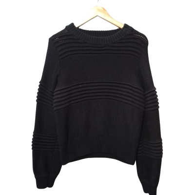 Iris Maxi Women's Size S Black Knit Jumper 