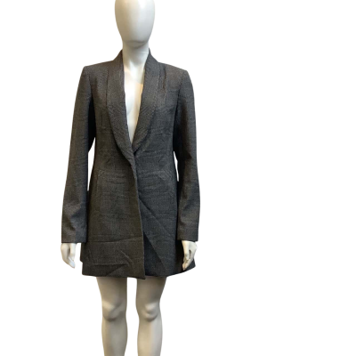 Brand New Cue Womens  Size 10 Checkered Winter Jacket Black/ Grey 