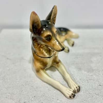 Vintage German Shepard Figurine Made in Western Germany 