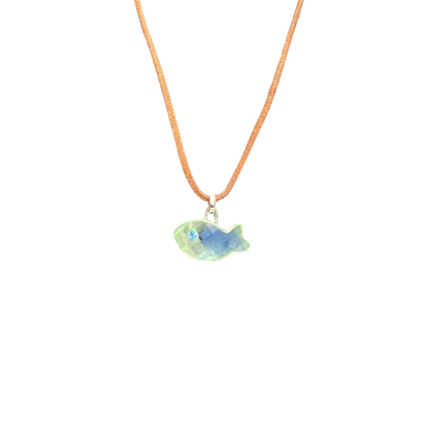 Swarovski Womens Necklace Blue / Green Fish 