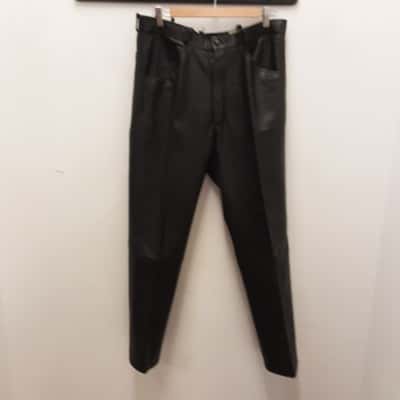 Vintage Stephen Dattner  Mens  Size 36 black leather Dress Pants   