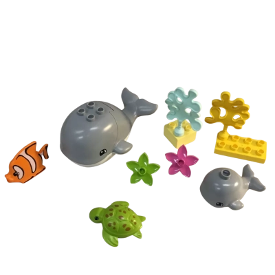 Lego Duplo 10972 Incomplete Wild Animals of the Ocean as is