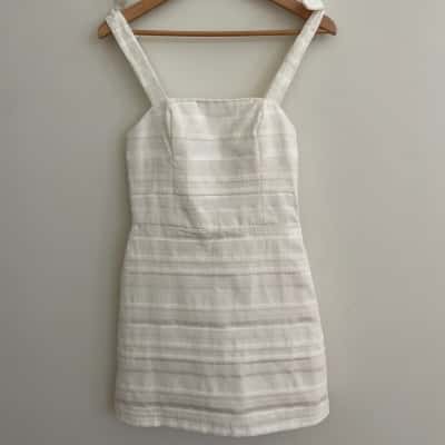 Kookai Womens  Size 38 Tie Shoulder Amelie Mini Dress White NEW with Tags