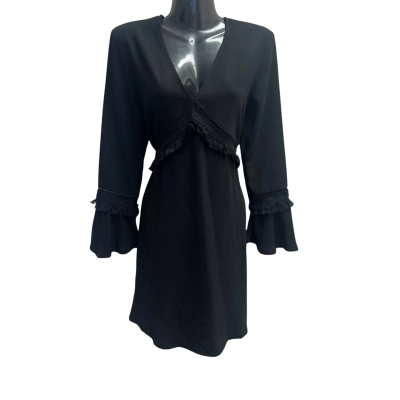 Living Doll Womens  Size 10 Long Sleeve Dress / Mini Dress Black  