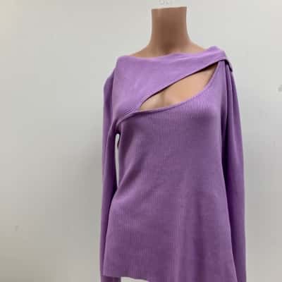 Witchery Womens  Size XL Mauve Peek Front top