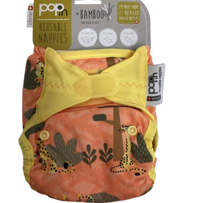 Pop In One Size Reusable Nappies Bamboo 8 Pack Box 