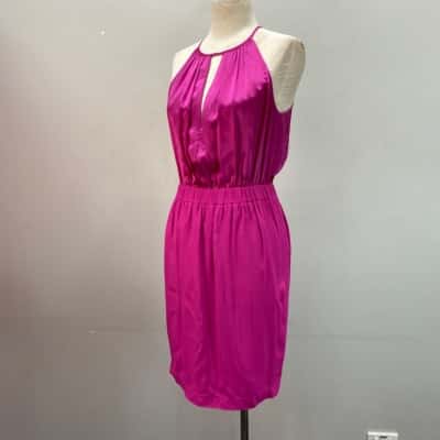 Witchery Womens  Size 8 Silk/Viscose Singlet Strap Dress Pink  