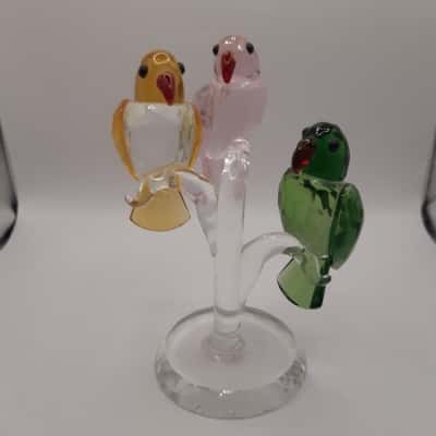 handcraft glass parrot bird Figurine 