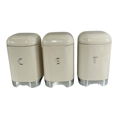 Kitchen Craft Canisters x 3 in Cream colour 