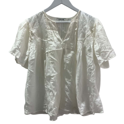 Country Road Women’s Size 8 Detail Smock Top Antique White