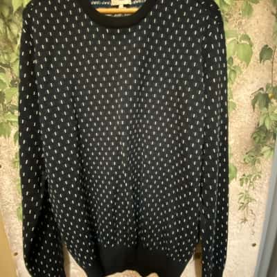 Ben Sherman Men's  Size L Blue Patterned Jumper