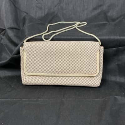 Vintage Park Lane Cream Regal Mesh Envelope Shoulder Bag 
