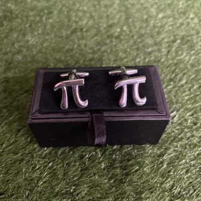 Pi Silver Cufflinks (Boxed)