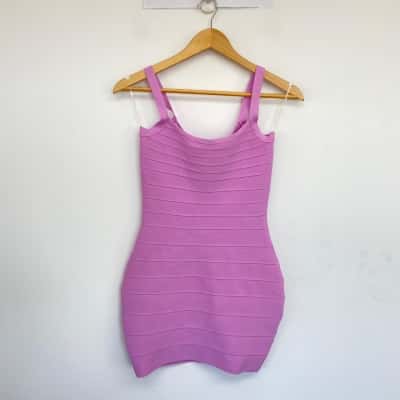 Meshki Lilac Casey Panelled Bandage Mini Dress  Size L 