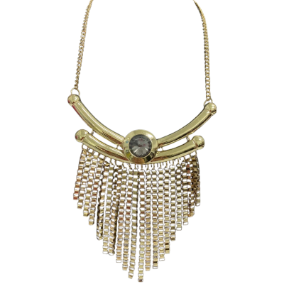 Diva Womens Bib Necklace Gold 