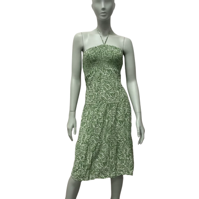 Rockmans Womens  Size 14 Midi Dress Green / White 