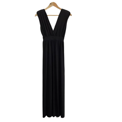  Womens  Forplay  Size S Deep-V Hollywood Maxi Dress Black