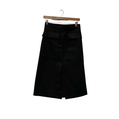 Oroton Womens  Size 8 Midi Skirt Black  