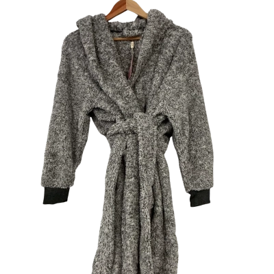 Peter Alexander Unisex Grey / Charcoal Marle Dressing Gown Size S/M 