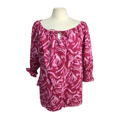 Adrift Womens  Size XXXL, 100% Cotton Maeve Shift Top in Potpourri 