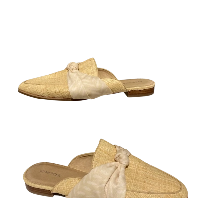 Jo Mercer Womens Casual Straw Design Size 41 Flat Slides Beige / Other 