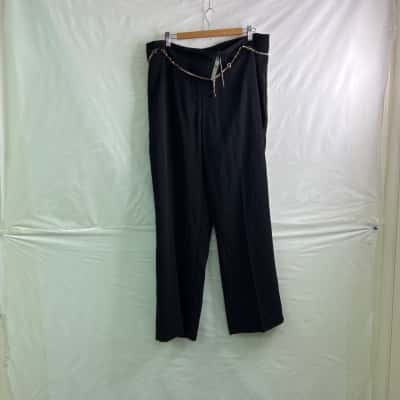 Liz Jordan Designer Collection Womens Size 16 Wide Leg Pants Black BNWT