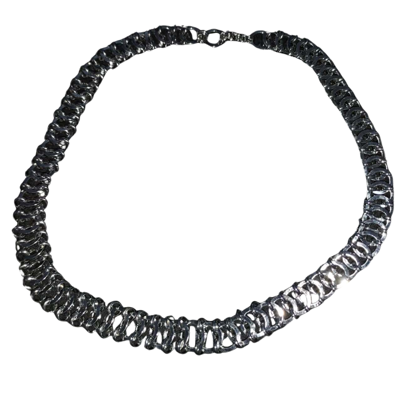 Mimco Steel Necklace Chain Costume Jewellery Shiny Silver Material