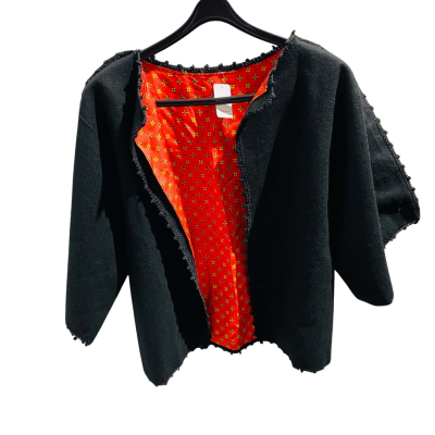 Hunter Gatherer Vintage  Womens  Size M Open Jacket Black  