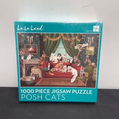 NEW - La La Land Posh Cats Jigsaw Puzzle 1000 piece