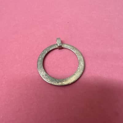 Silver 925 Stamped Circle Pendant - EUC 