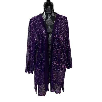  Womens  Size XXL Purple Kimono
