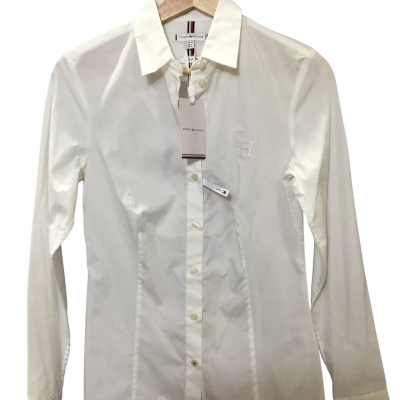 NWT Tommy Hilfiger Womens  Size 6 Long Sleeve Shirt White 