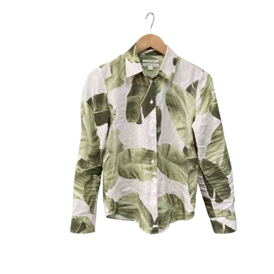 Trenery Womens  Size 8 Linen Long Sleeve Shirt 