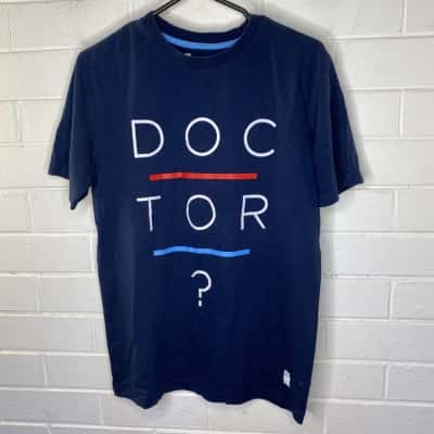 BBC Doctor Who Unisex Size M Navy Blue T-Shirt