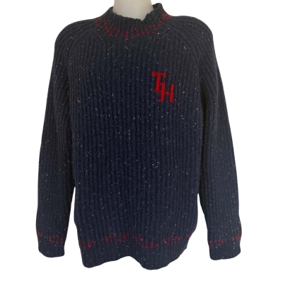 Tommy Hilfiger Blue Ribbed Jumper  Size XL 