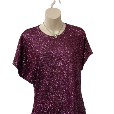 Decjuba Sequence Dark Purple Top  Size L 