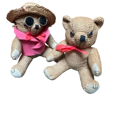 burlap teddy bears