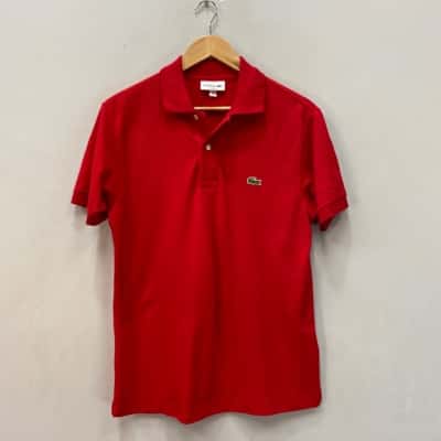 Lacoste Mens  Size S Polo Shirt Red 
