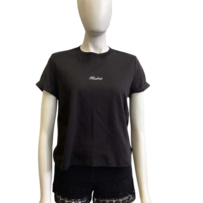 BNWT Kookai Women's Brand Size 0 Hazel Tee Black 